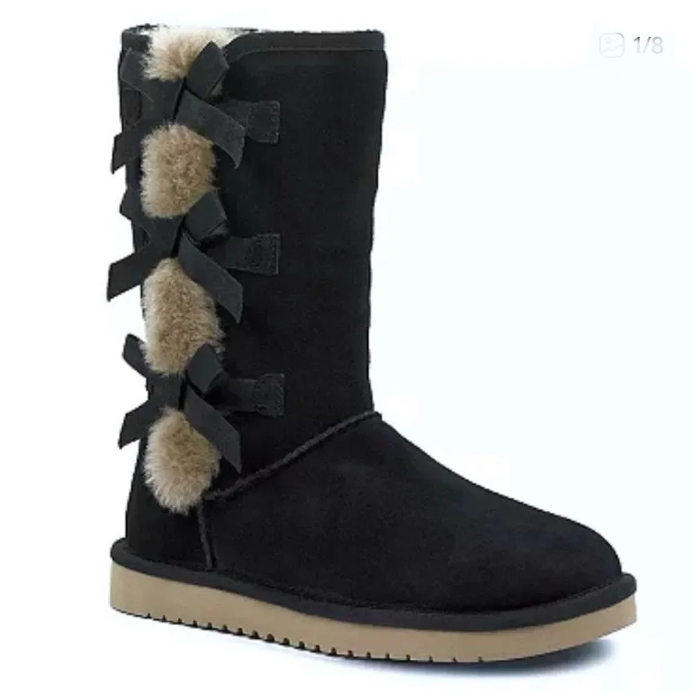 UGG Koolaburra Victoria Fur-Lined Boots with Bows